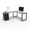 We'Re It Connect It L-Shaped Desk, 77 in D X 30 in H, 60 in W X Thermally Fused Laminate DI60304824L1BBF-BLK-GO - alternate 1
